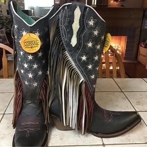 Corral Flag Fringe Boots